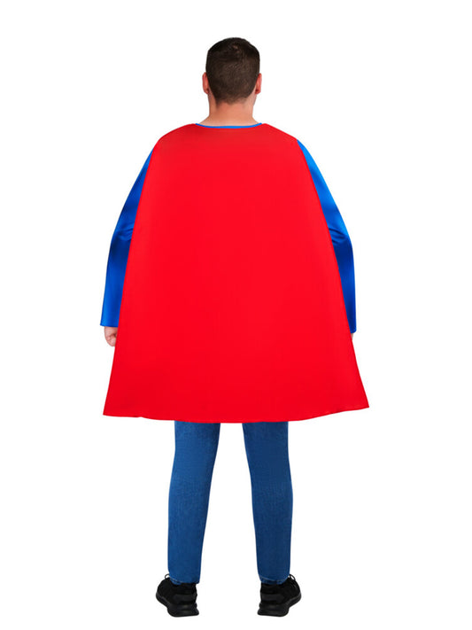 SUPERMAN COSTUME TOP & CAPE ADULT