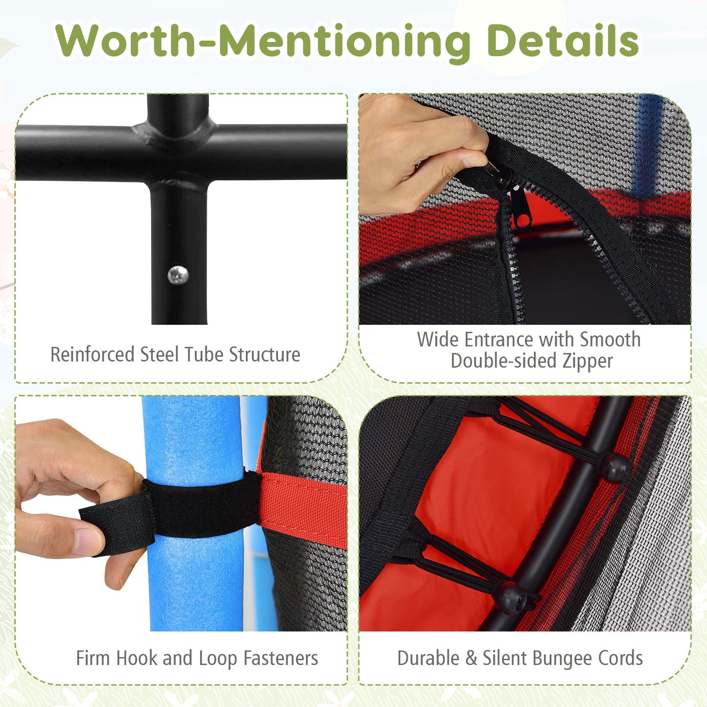 140cm Mini Toddler Trampoline | Multicolour Bounce Fun