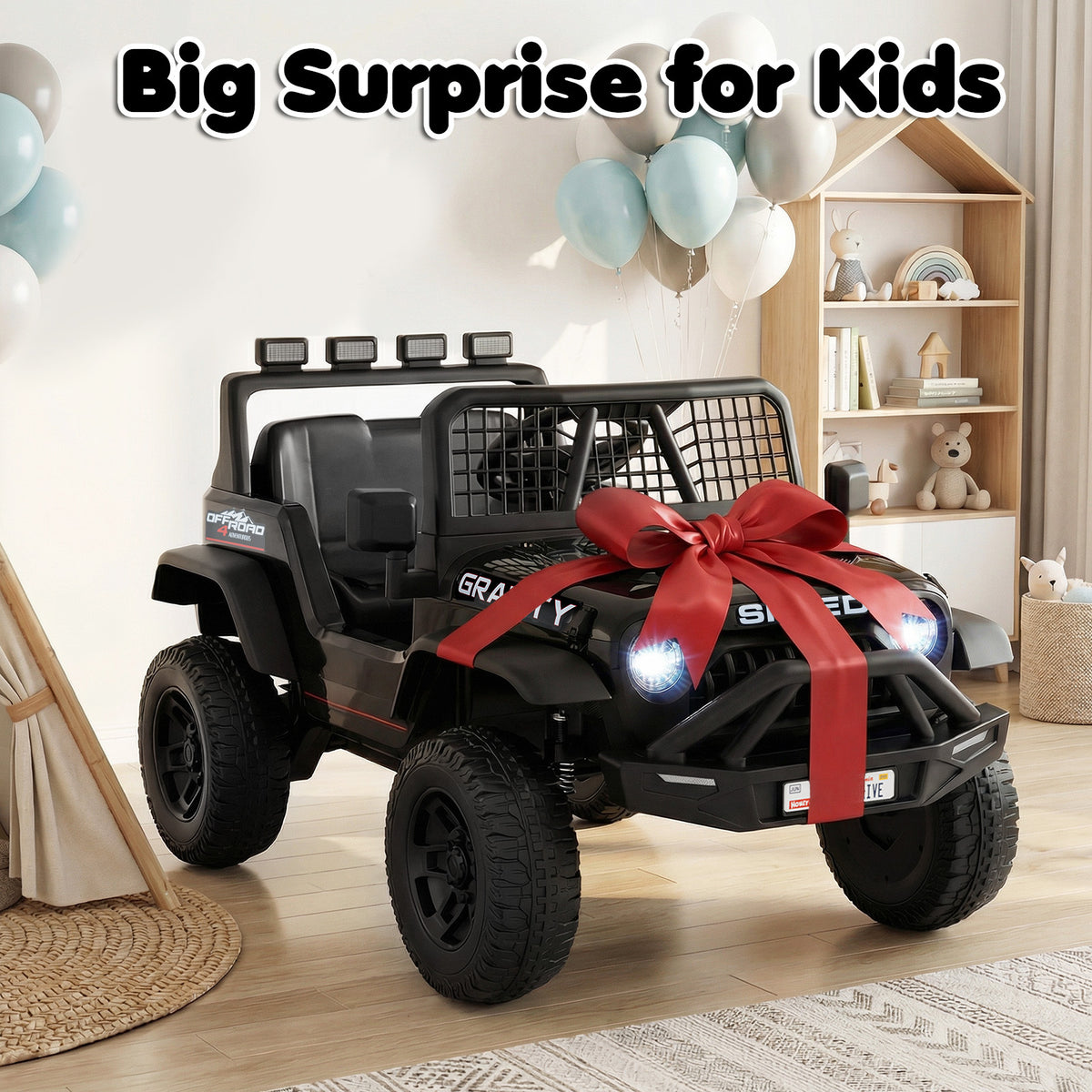 24V Black Ride-On Car | Remote Control & Dual Motors