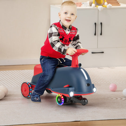 Electric Wiggle Car | 2-in-1 Kids Ride-On with Music and Lights, ideal for home fun.