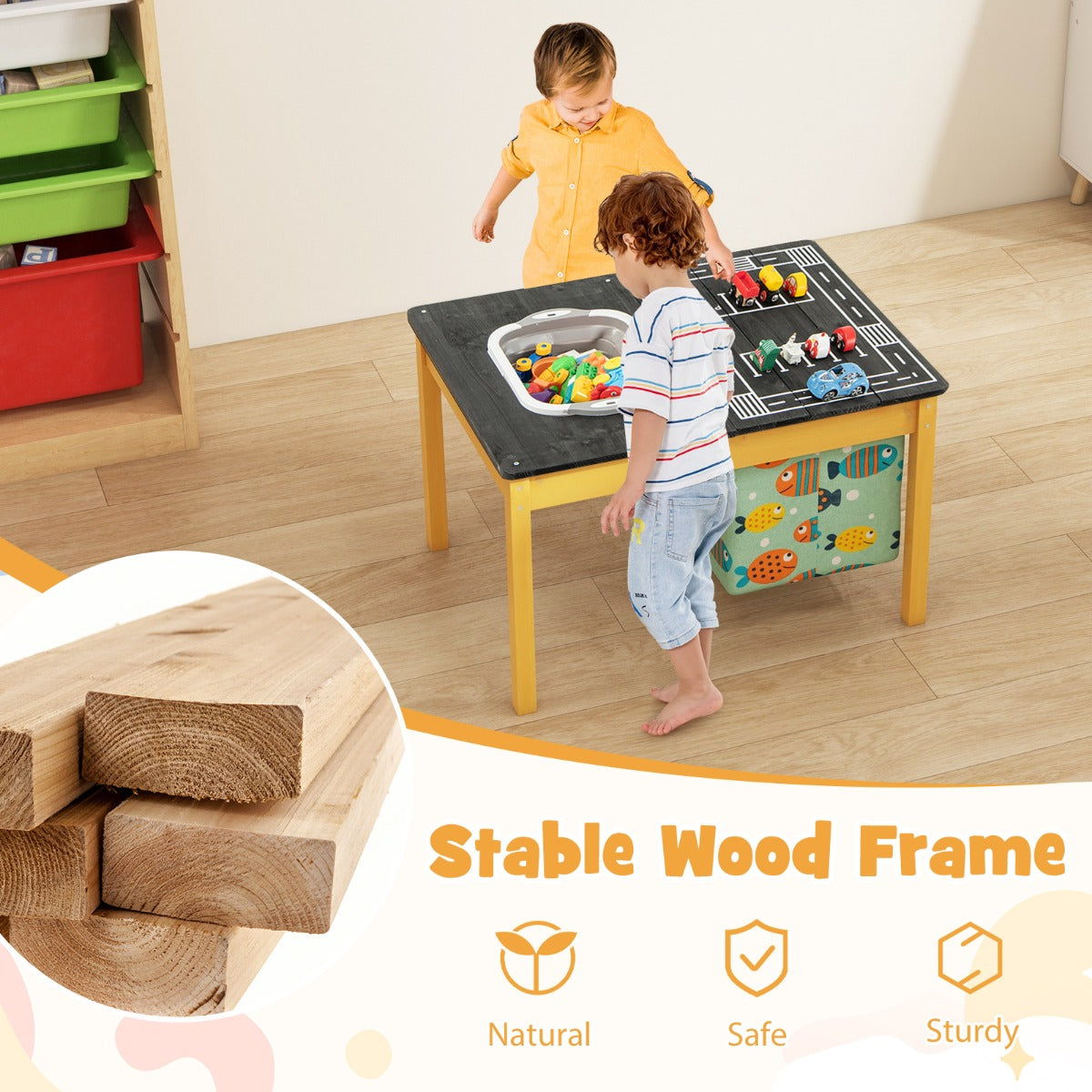 Kids 3-in-1 Sand and Water Table - with Storage, ideal for creative play at home. Kids 3-in-1 Sand and Water Table - with Storage, ideal for creative play at home.