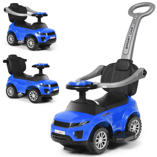Navy 3 In 1 Ride On Push Car | Music Horn Light Functions