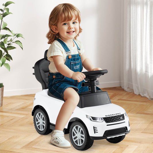 3 In 1 White Land Rover Push Car for Toddlers | Ride On Toy