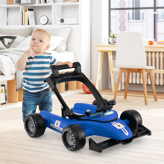 4 In 1 Blue Baby Walker | Adjustable Height for Ages 6-18 Months