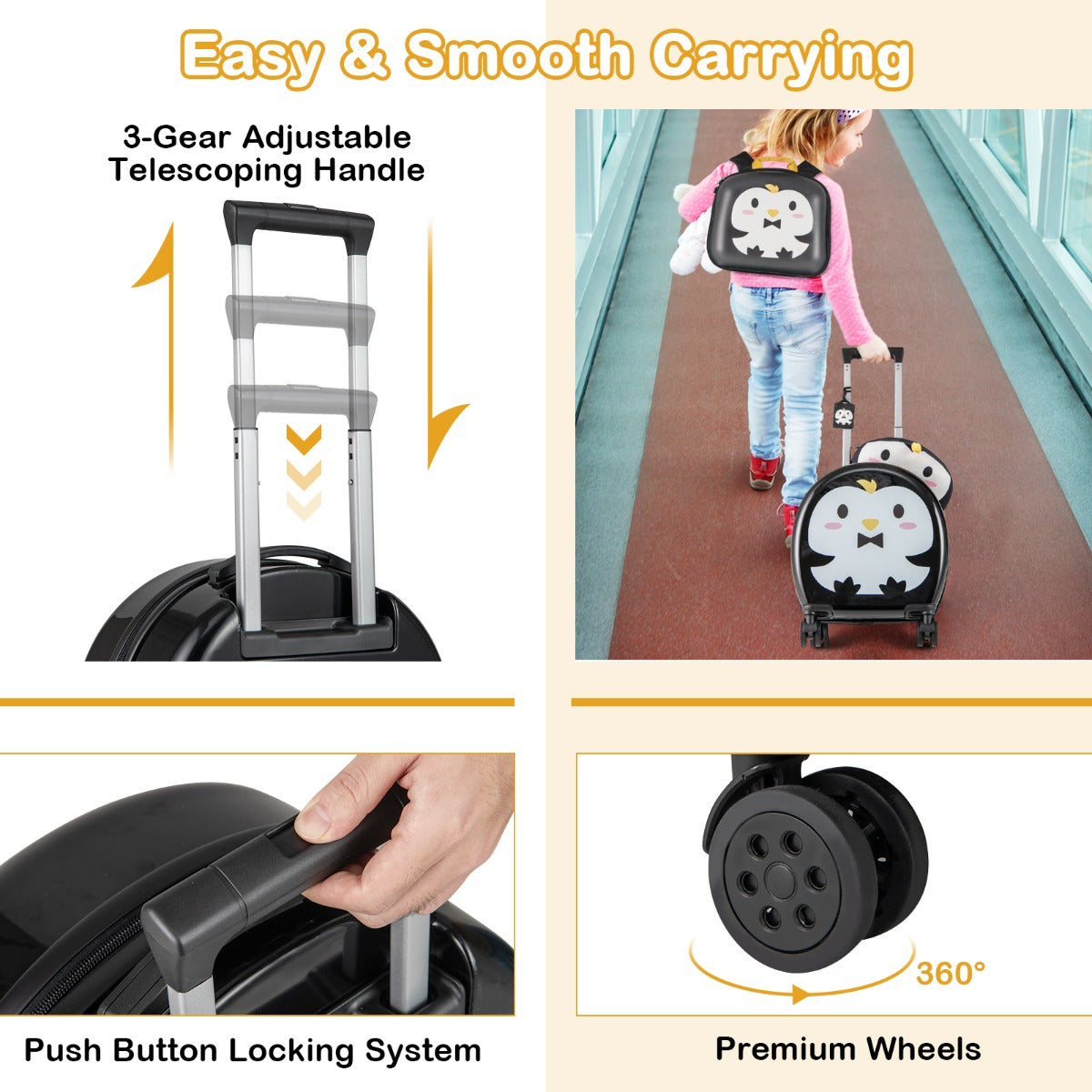 Kids Luggage Set | Colorful 4-Piece Set with Hardside Spinner & Backpack Kids Luggage Set | Colorful 4-Piece Set with Hardside Spinner & Backpack