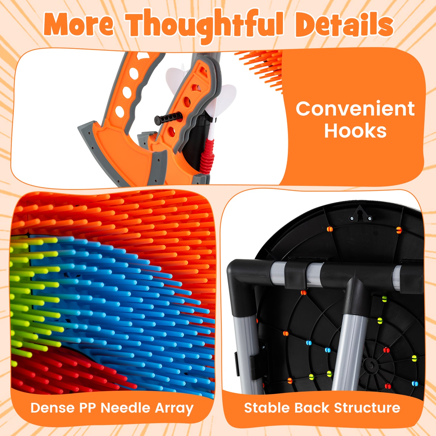 4 In 1 Kids Throwing Target Set | Orange Black Grey Colors