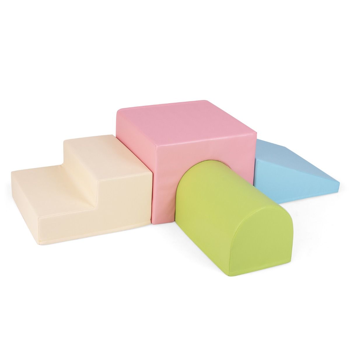 Foam Block Play Set 4 Piece | Pink Crawl & Climb Blocks for Infants