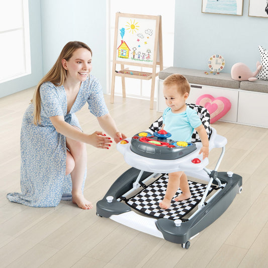 6-in-1 Baby Walker and Activity Center with Height Adjustment for versatile child development