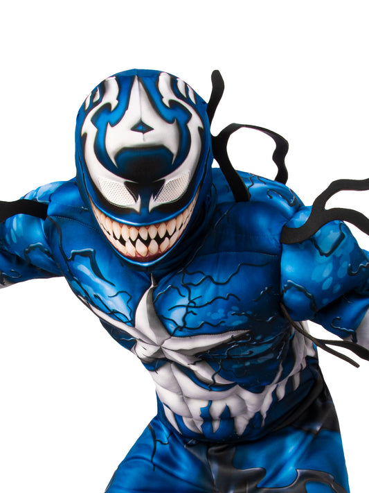 Kids Venomized Captain America Deluxe Costume with 3D Effects for imaginative play at home.