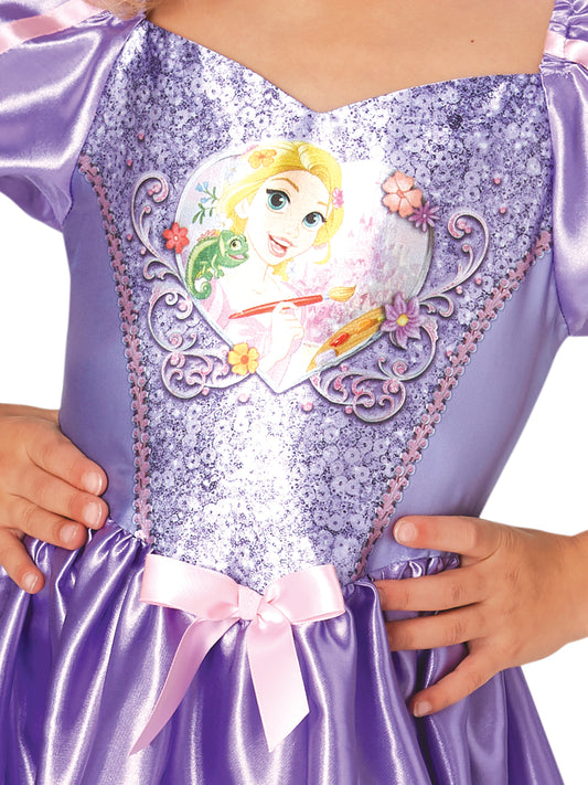 Disney Rapunzel Sequin Costume for Kids - Princess dress for magical playtime adventures.
