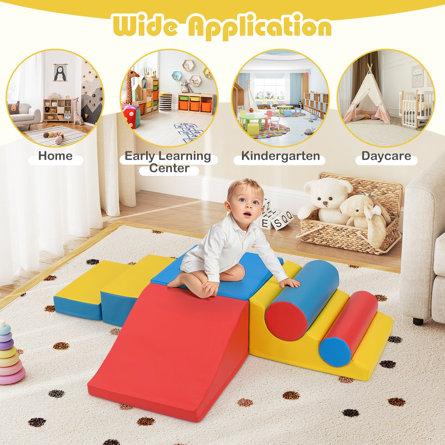 7 Piece Multicolor Foam Building Blocks | Creative Play Set 7 Piece Multicolor Foam Building Blocks | Creative Play Set