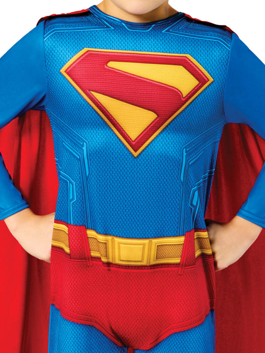 Superman Red & Blue Jumpsuit Costume with Detachable Cape | Kids