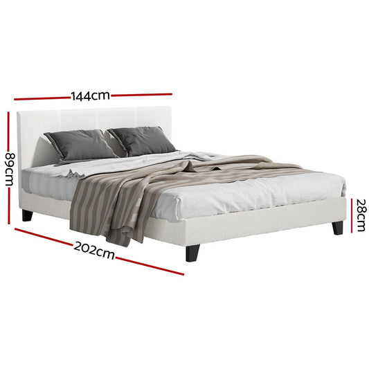 Artiss Neo Double Boucle Bed Frame with Padded Headboard for stylish, cozy childrens bedrooms.