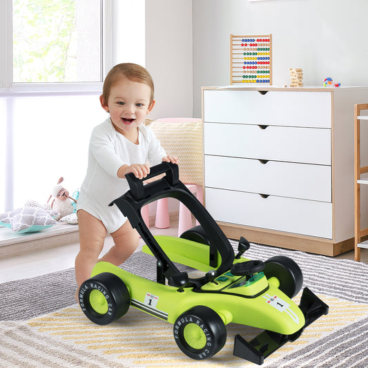 4 In 1 Baby Walker | Blue & Green Foldable 3 Height Adjustable