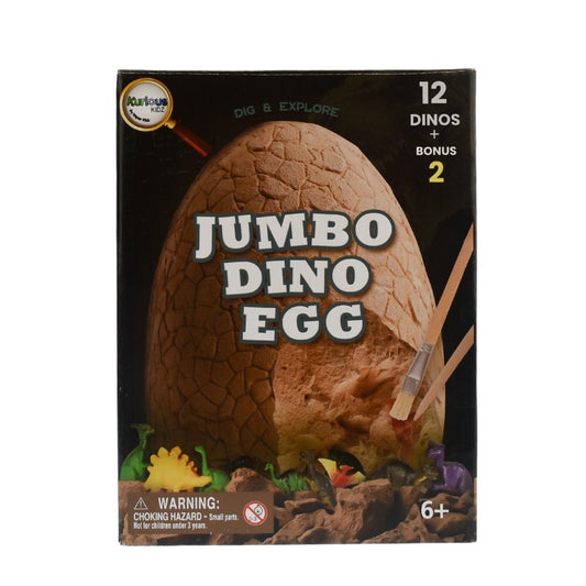 Dinosaur egg excavation set with 14 surprises for engaging and educational home playtime.