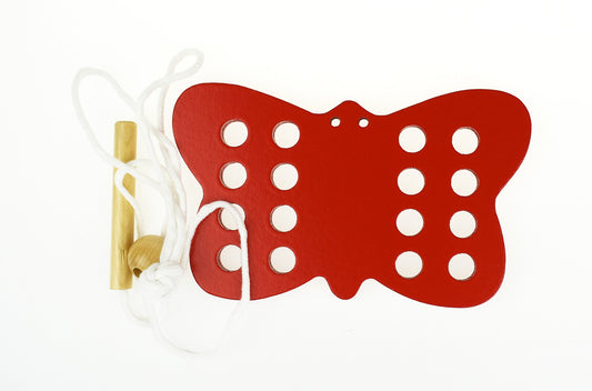 Kaper Kidz Animal Lacing Set | Wooden educational toy for childrens fine motor skills at home.