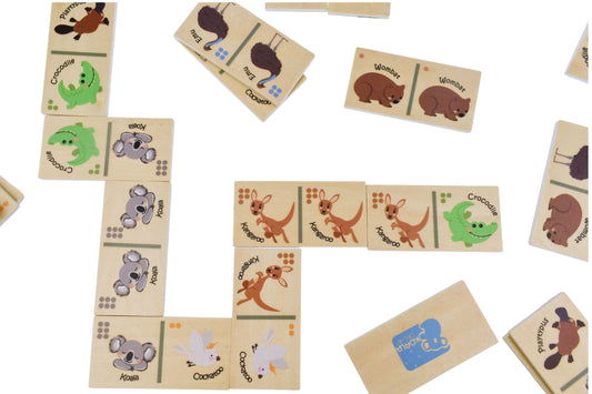 Bush Buddies Wooden Animal Dominoes | Australian Wildlife Game