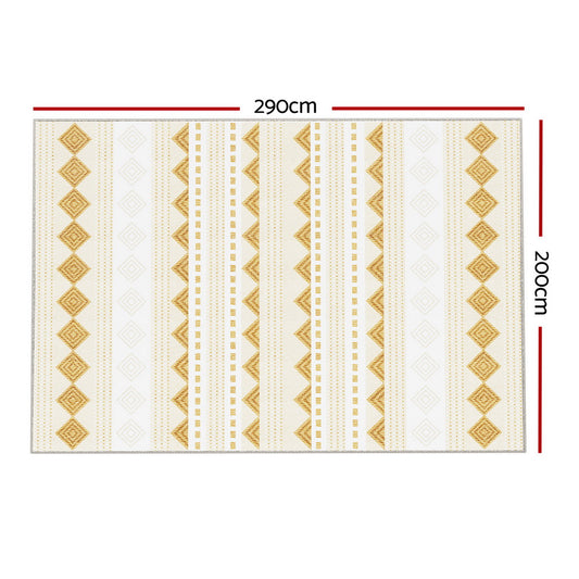 Soft Bohemian floor rug 200x290cm for kids rooms, providing cozy and playful decor.