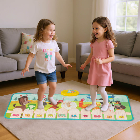 Multicolor Floor Piano Mat | 10 Animal Sounds & Touch Keys