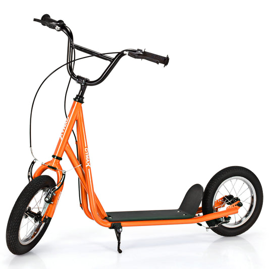 Orange Youth Scooter | Adjustable Height Dual V-Type Handbrakes