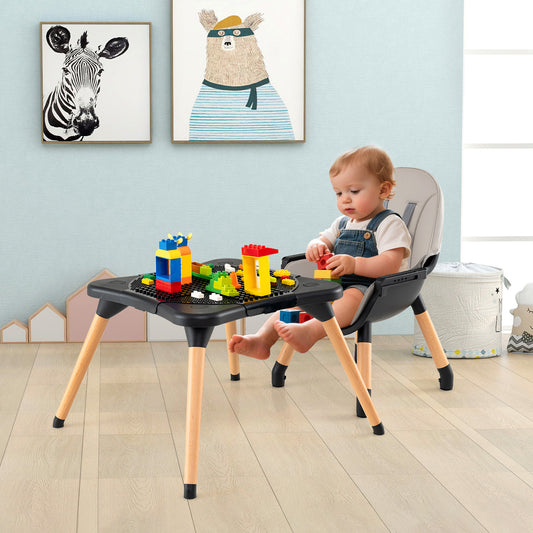 6-in-1 Convertible Baby High Chair | Multi-Color Wood Set