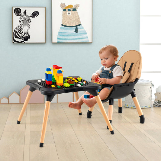 6-in-1 Convertible Baby High Chair & Table Set | Coffee