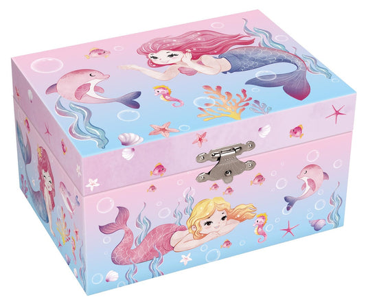 Aquaria Mermaid Music Box | Enchanting Blue Ocean Treasure Chest
