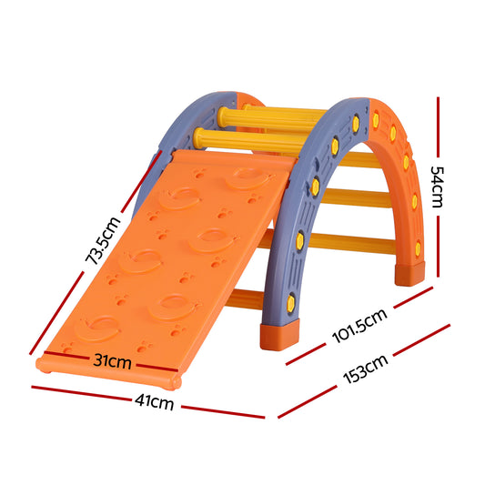 Keezi Kids Climbing Frame Set With Slide Indoor Outdoor Toddler Toys Pikler Arch Climber