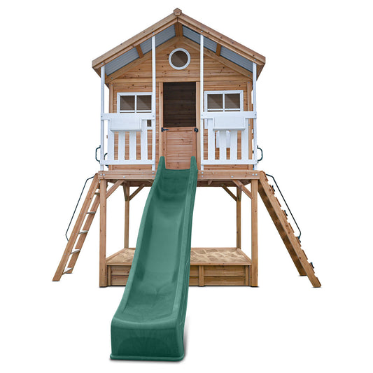 Winchester Cubby House | 1.45m Elevated Platform & 3m Green Slide