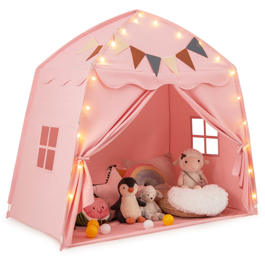 Large Pink Kids Tent | Fairy Lights & Roomy Indoor Outdoor Play