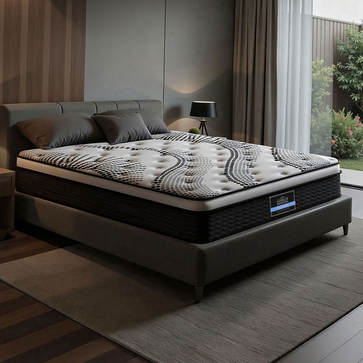 Giselle Bedding Como Euro Top Pocket Spring Mattress 32cm Thick Queen
