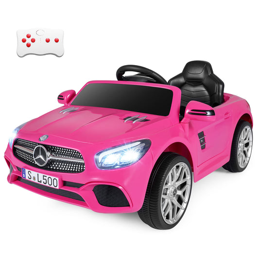 Pink Mercedes Benz 12V Kids Ride On Car | Dual Motor Remote