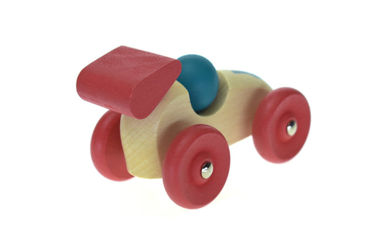Kaper Kidz Retro Wooden Racing Car Toy | Red
