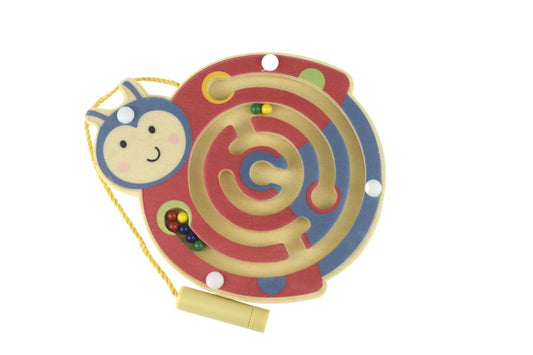wooden maze with magnetic ladybug challenges fine motor skills and hand-eye coordination in a fun,.