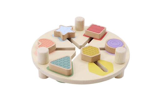 Wooden Shape & Colour Match Table | Vibrant Tactile Learning Toy