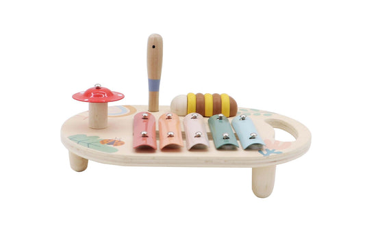 Wooden Spring Insect Music Table | Colorful Toddler Xylophone Set