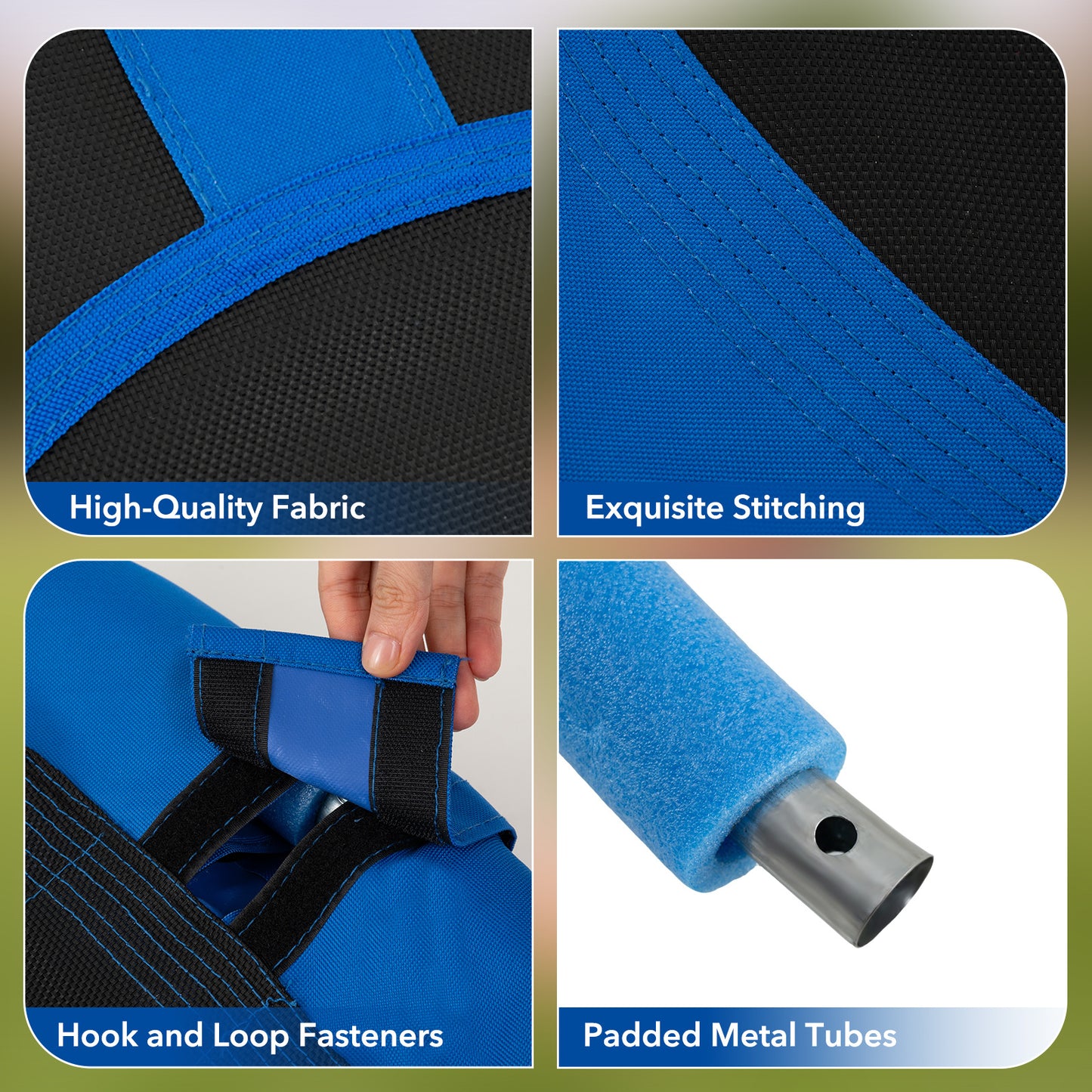Blue Outdoor Saucer Flying Swing | Adjustable Straps for Kids 3+