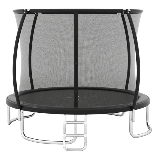 Black Heavy-Duty Outdoor Trampoline | High Bounce & Stability