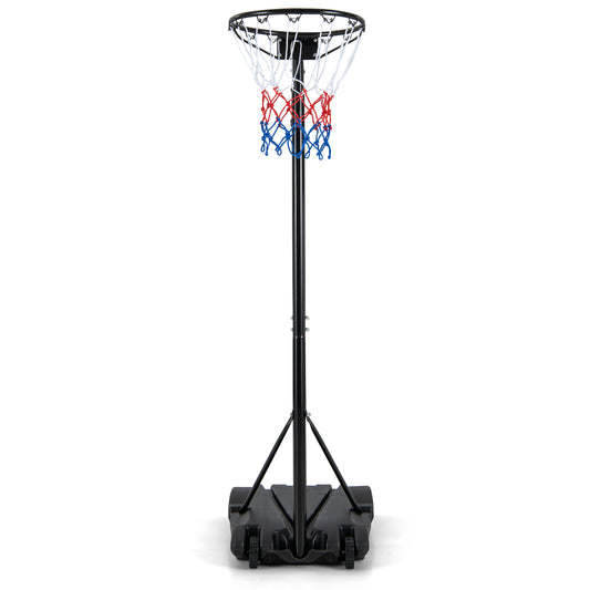Black Basketball Hoop Stand | Adjustable Height & Fillable Base