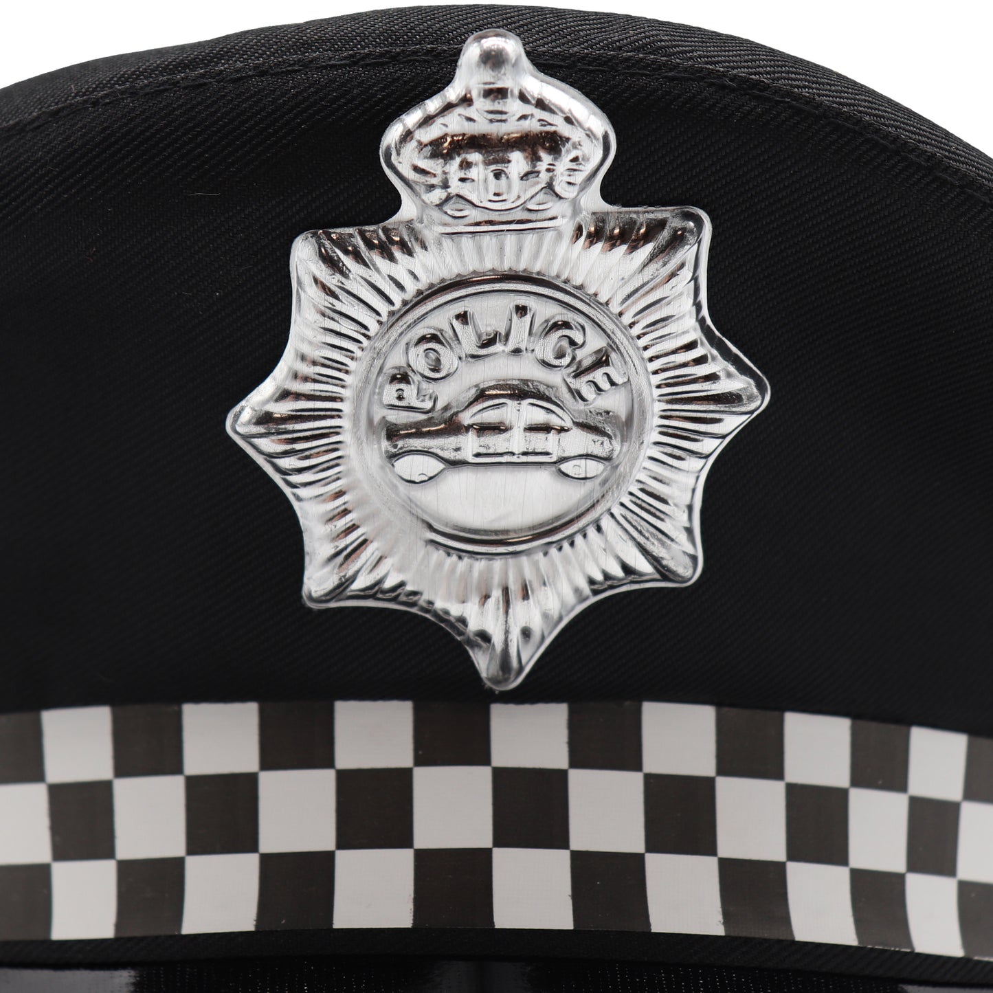 Kids police cap with badge for imaginative play and costumes, perfect for dress-up fun