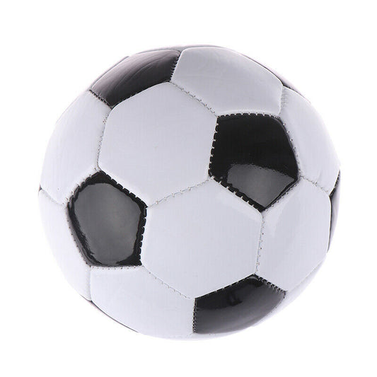 Size 5 classic soccer ball in black/white for childrens home training. Ideal for play.