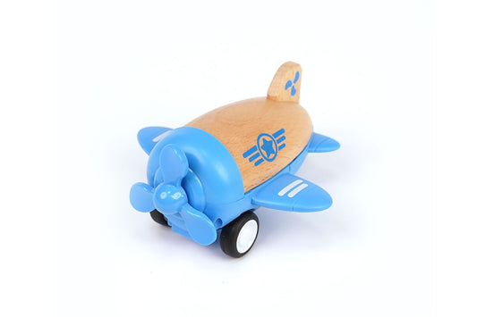 Blue Wooden Friction Plane | Spinning Propeller Sound Effects