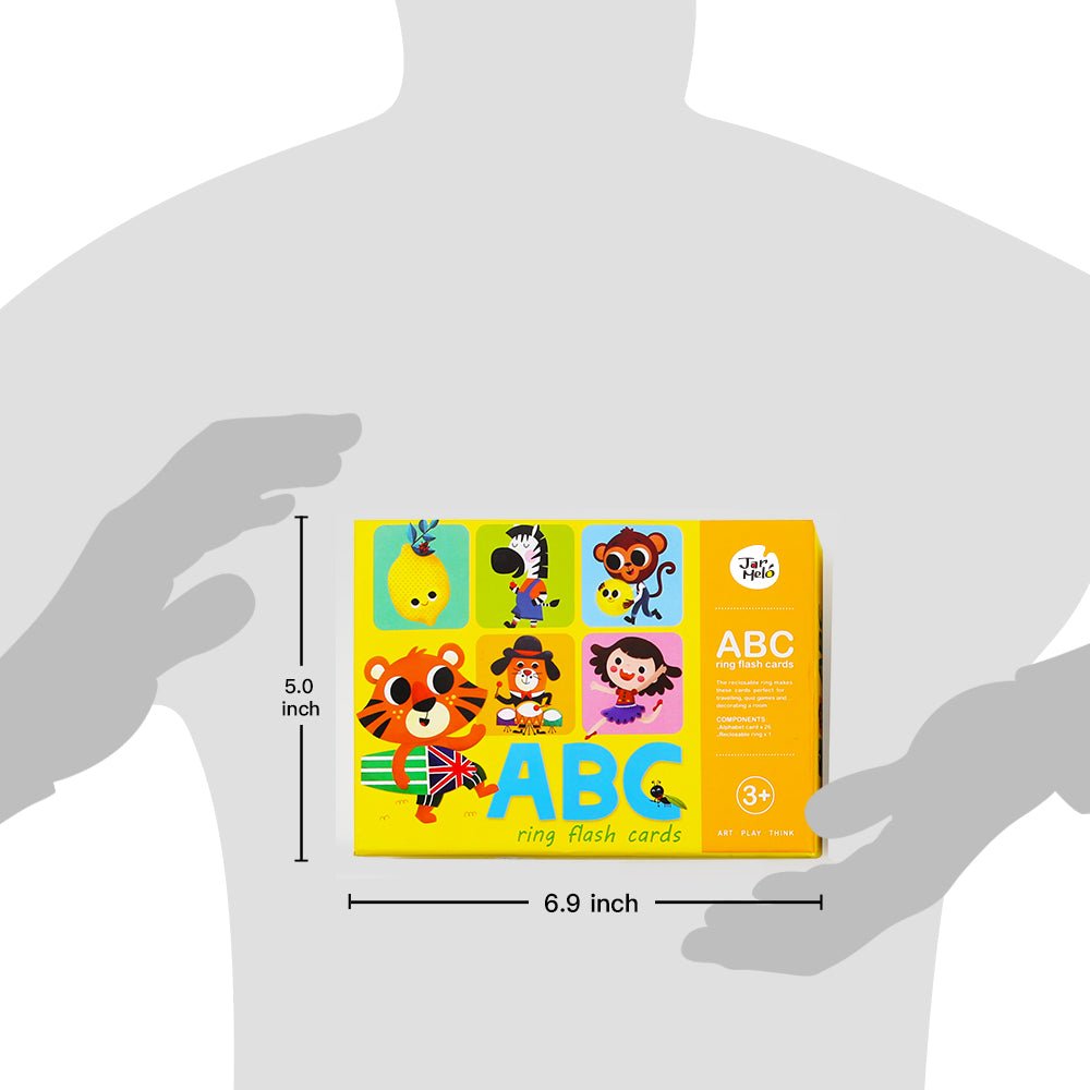 Colorful ABC Alphabet Flash Cards for fun, educational learning at home for kids.