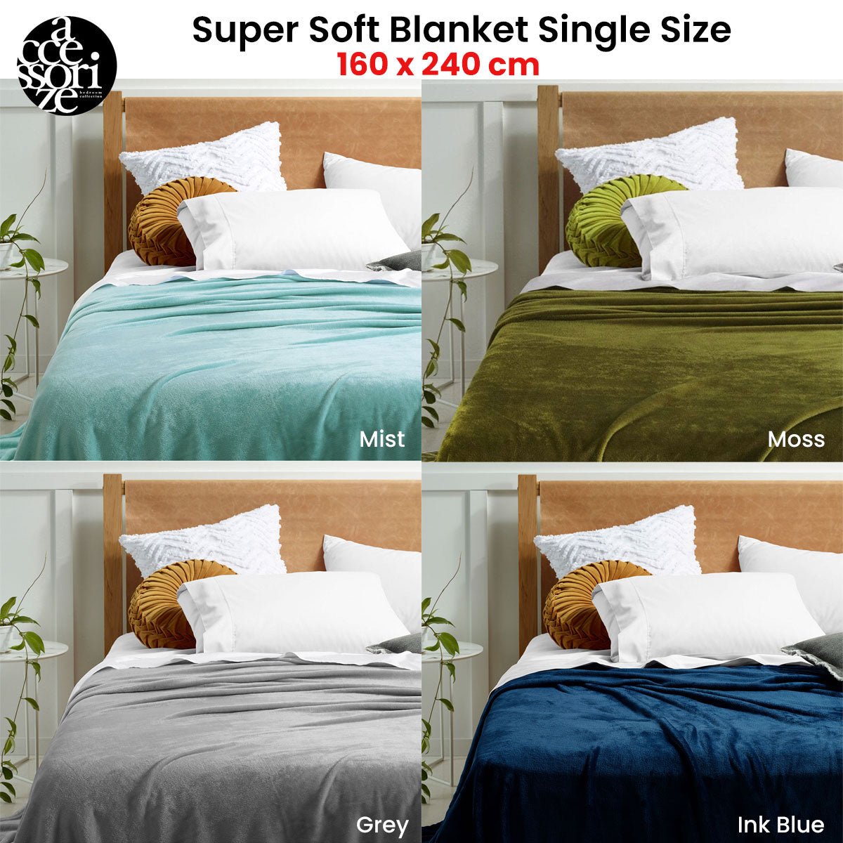 Soft, ink blue single blanket for childrens comfort and warmth - Accessorize.
