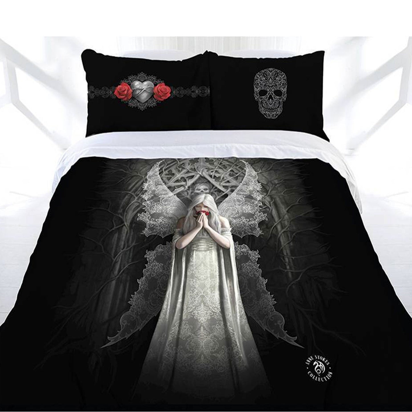 Anne Stokes Only Love Remains Quilt Cover Set Double - Fairy-themed bedding for kids rooms