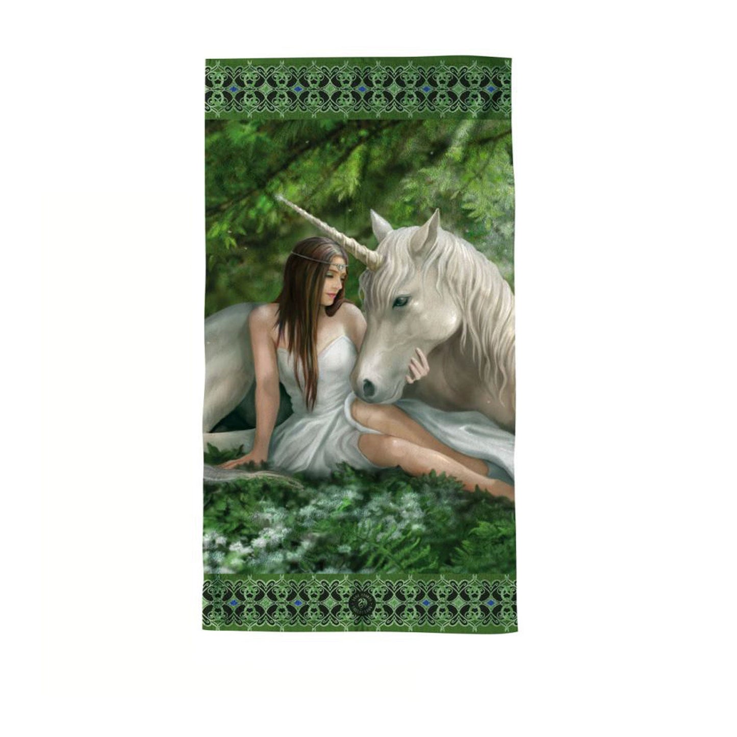 Anne Stokes Pure Heart Beach Towel featuring mystical design for kids home fun.