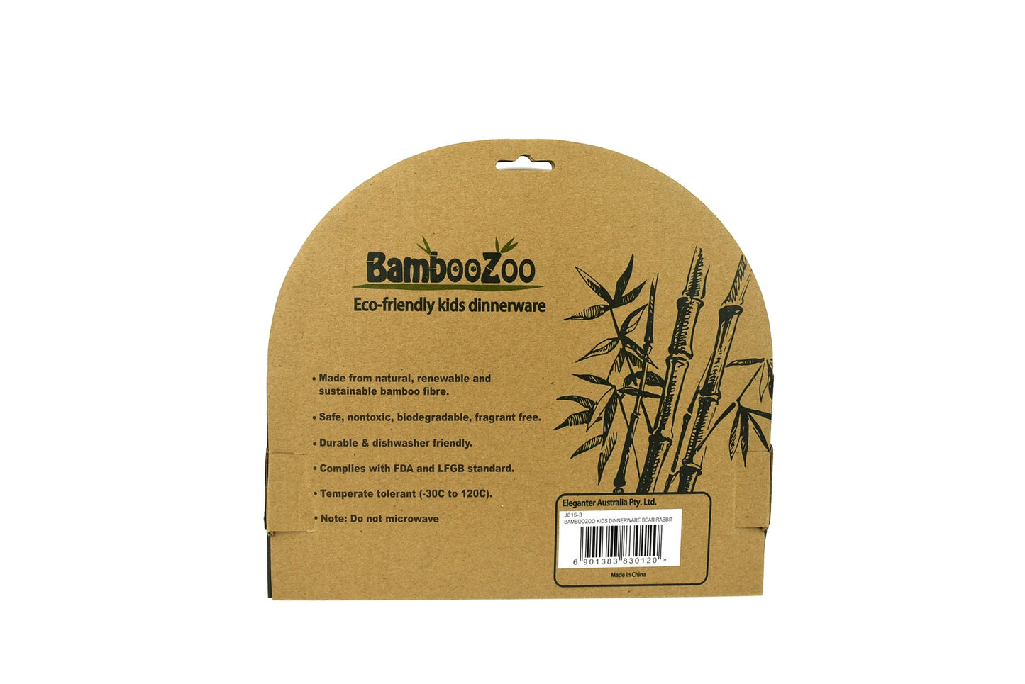 Bamboozoo Dinnerware featuring playful Bear and Rabbit characters for kids mealtime fun.