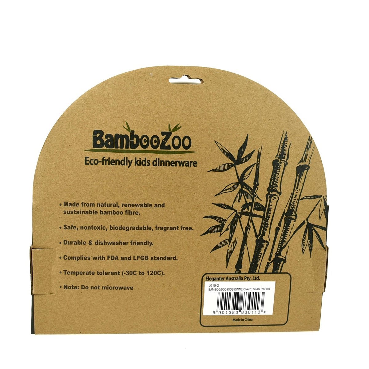 Colorful star rabbit-themed Bamboozoo dinnerware set for kids, durable and eco-friendly for mealtime fun.