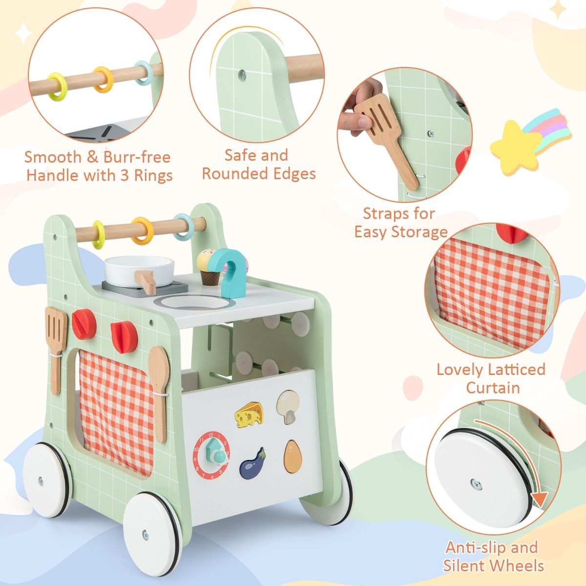 push-pull walker combines mobility support with interactive play kitchen, encouraging active learning and. push-pull walker combines mobility support with interactive play kitchen, encouraging active learning and.