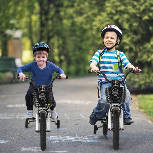 Children Training Bicycle | Cream White 16" Adjustable Bike